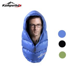 Gear Kamperbox Winter Hat for Men Down Balacava Hiking Beanie for Ultralight Sleeping Bag Men's Winter Hat