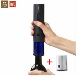 Control Youpin Huohou Automatic Red Wine Bottle Opener Electric Corkscrew Foil Cutter Cork Out Tool 6S Open 550Mah Battery