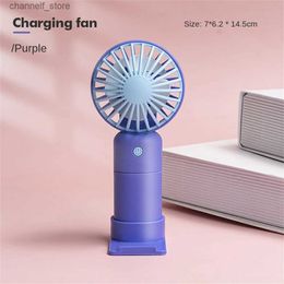 Electric Fans Small Fan Desktop Cute Phone Stand Student Gift Handheld Home Supplies Electric Fan Portable Stand Basic Fan SilentY240320