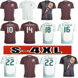 2024 Mexico soccer jersey man H. LOSANO H. HERRERA CHICHARITO G DOS SANTOS C. VELA 24 25 kit sports football shirt sets training MEXICAN home away uniform Goalkeeper