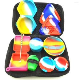 Storage Bottles 1Set Nonstick Silicone Jar Slick Containers Oil Box Face Cream Makeup Smoking Accessories