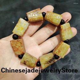 Bangle Boutique Natural An Rare Ancient JadeHand Carving Bracelet Ecological Collection Precious Nephrite Add Certificate