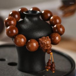 Strand Yellow Pear Non Dragon Head Style Bracelet For Men 20mm Buddhist Bead Wooden Prayer Beads Stationery