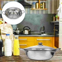 Double Boilers Stainless Steel Cookware Induction Cooker Pot With Divider Electric Griddle Frying Pan Wok