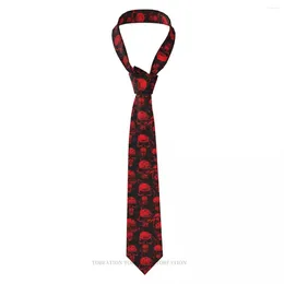 Bow Ties Skull Red Men 3D Printed Hip-Hop Street Business Wedding Party Shirt Accessories