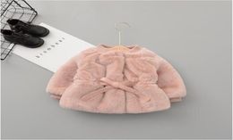 high quality girls childen imitation mink velvet jacket fashion cardigan Coat winter puls thichen warm princess clothing Overcoat9155829