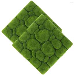 Decorative Flowers 2 Pcs Accessories Simulated Moss Decoration Micro Scene Crafts Preserved Planted Cotton Realistic Turf
