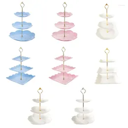 Plates Cake Stand 3 Tier Plastic Bracket Tiered Sweet For Time Serving Stands
