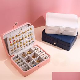 Jewelry Boxes Fashion Mini Display Case Ring Box Cabinet Armoire Portable Organizer Travel Storage Joyeros Organizador De Joyas Drop D Otai5