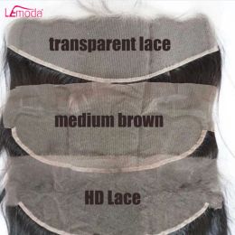 Closures Lemoda HD Transparent Lace Frontal Closure Straight 13x4 13x6 Lace Frontal Only 4x4 5x5 6x6 HD Closure Human Hair Remy Peruvian