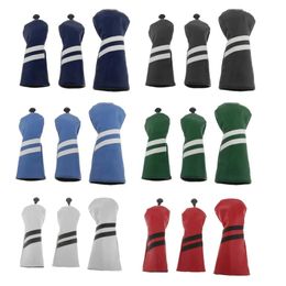 3pcs Golf Headcover NO. 13 5 Driver Wood Head Cover with No. Tag Waterproof Golf Head Cover 1 3 5 UT Golf Club Head Covers 240312
