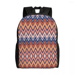 Backpack Camouflage Abstract For Women Men Water Resistant School College Geometric Boho Zigzag Bag Printing Bookbag