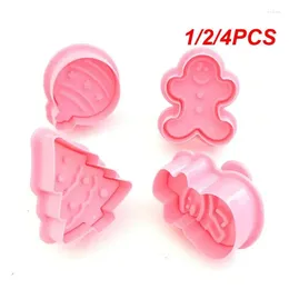 Baking Moulds Christmas Cartoon Biscuit Mould Cookie Cutter Kitchen 3D Biscuits Mold Xmas Stamp Decorating Tools