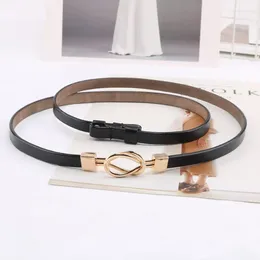 Belts Slim And Narrow Accessory Belt Korean Version Women's Alloy Buckle Travel Shopping High-Quality Leather Dress Adjustabl