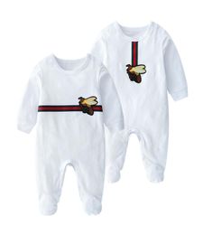 Retail Infant Newborn Toddler Baby Boy Girl Clothes Spring Romper Playsuit Casual Short Sleeve Clothes Solid Outfits 012 Months1938096