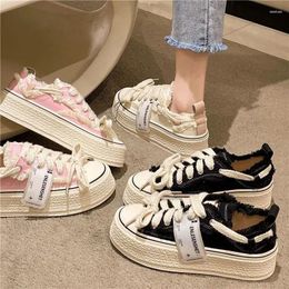 Casual Shoes Small Fragrance Canvas Women Thin Spring 2024 Ins Tide Korean Version Beggar White Skateboard