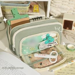 Convenient Transparent Pencil Case Weaving Large Capacity Clear And General Office Supplies Stationery
