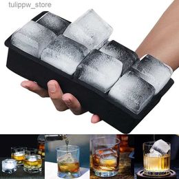 Ice Cream Tools 4/6/8/15Grid Large Ice Tray Mold Box Food Grade Silicone Ice Cube Square Tray Mold DIY Ice Maker Kitchen Tools and Accessories L240319