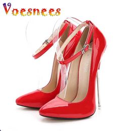 Dress Shoes Voesnees 2021 16Cm Heels Women Sexy Pumps Super High Point Toe Popular H240325