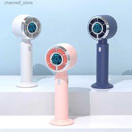 Electric Fans Handheld small portable fan portable fan mini 3 speed adjustment USB charging model super quiet office desk outdoor travelY240320