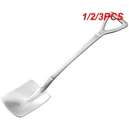 Coffee Scoops 1/2/3PCS Stainless Steel Shovel Shape Fork And Spoons Branch Leaves Handle Dessert Spoon Kitchen