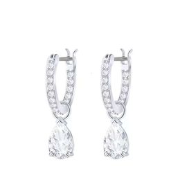 Luxury Jewery Swarovskis Earring High Version of the Nimble Posture Water Drop Earrings for Women Swallow Detachable Dual-purpose Earrings