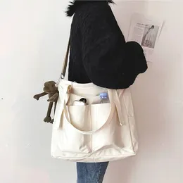 Shoulder Bags Fashion Zipper Handbag Women's Shopping Bag Simple Nylon Waterproof Solid Cross Body Large Capacity Tote For Women