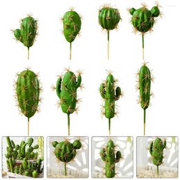 Decorative Flowers 8pcs Artificial Plants Realistic Texture For Flower Arrangement Indoor Home Office