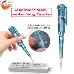 Current Metres AC100-500V DC100-500V Intelligent Voltage Tester Pen Electric Screwdriver Induction Test Pencil Voltage Detector Circuit Tester 240320