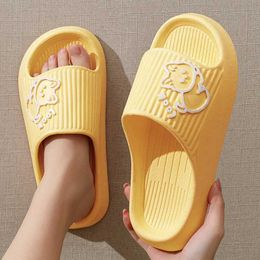 Slippers Summer Women Cat Cartoon Men Comfortable Beach Slides Bathroom Non-slip EVA Indoor Lady Sandals Home Couple Flat Shoe H24032501