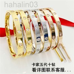 Desginer catier bracelet carier bracelet Ka Jia Bracelet TISCO fashion screwdriver popular personality rose gold five generations ten diamond bracelet ring men an