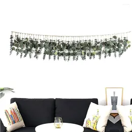 Decorative Flowers Green Bohemian Wall Decoration With Eucalyptus False Leaves - Realistic Texture Eco-friendly