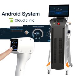 Non-crystal 808nm Diode Laser Permanent Hair Removal Depilation reduce hairs Salon Clinic Use beauty machine with Android System