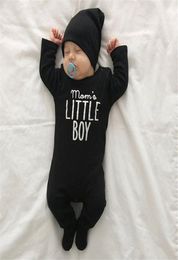 Baby romper black letter printed kids jumpsuit infant baby boys long sleeve toddler cute baby infant boy designer clothes FJ1512806155