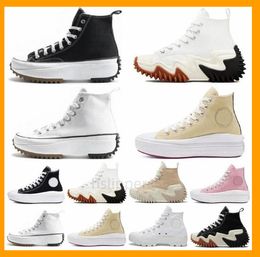 Designer Luxury Casual Shoes Platform Boots Sports Shoes Versatile Canvas Run Hike Star Black and White High Low Mens Womens Thick Sole Shoes