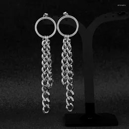 Dangle Earrings Chain Tassel Stud Stainless Steel For Ladies Dinner Ball Jewellery Accessories Birthday Gifts