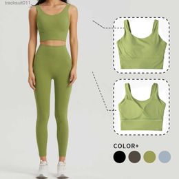 Active Underwear Lycra Sports Bra Womens Gym Semi Fixed Cup Top Fitness Fe Push Up Nude Feel Yoga Top Soft and Sexy U-Back BraC24320
