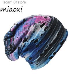 Hats Scarves Sets New Fashion 6 Colour Knitted Winter Hole Mens Skullies Beanies Unisex Hip Hop Solid Warm Hat Womens Touca CsC24319
