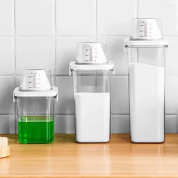 Storage Bottles Airtight With Lid And Handle Laundry Detergent Powder Washing Container Cereal Jar Bucket Box