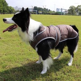 Dog Apparel Reflective Jacket Cotton Padded Warm Small Clothes Winter Puppy Coat Outdoor Parkas Clothing For Big Large Pet