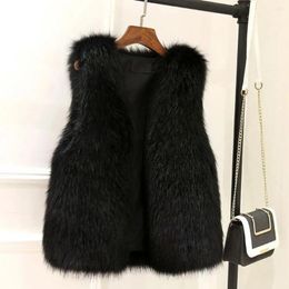 Women's Vests Women Furry Vest Cosy Faux Fur For Soft Cardigan With Slim Fit Warm Winter Waistcoat Plus Size Stylish