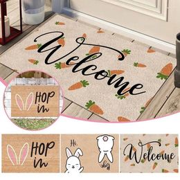 Carpets Happy Easter Rugs Cute Doormat Non-Slip Welcome Doormats Carpet For Bathroom Kitchen Living Room Decor Hallway Door Mat