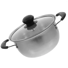 Double Boilers Stainless Steel Soup Pot Saucepan Sauciers Noodle Pan Small Cooking Melting With Handle For Rice Ramen Oatmeal