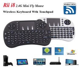 Fly Air Mouse Rii i8 English Keyboard Remote Control Touchpad Handheld Keyboards for TV BOX Laptop Tablet PC Builtin lithiumion 8851316