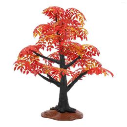 Decorative Flowers Models Maple Garden Scene Layout Decor Tree Gardening Ornament Shaped Toy Room Fake Decoration Red Desgn Office