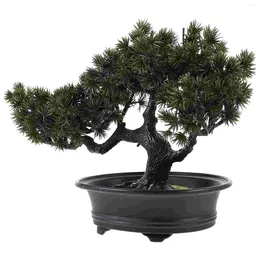 Decorative Flowers Simulated Bonsai Desk Tree House Plants Artificial For Home Decor Indoor Desktop