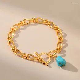 Strand CCGOOD Irregular Turquoises Charm Bracelet For Women Gold Plated High Quality Fashion Minimalist Jewellery Pulseras Mujer