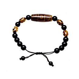Tibet 12*30mm 9 eyes 3eyes Agate DZI 8mm Bracelet Agate Beads men women's Jewellery woven bracelet 240313