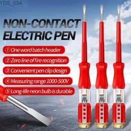 Current Meters B07 100-500V Electrical Tester Pen 2.5mm Bit Neon Bulb Non-contact Insulation Electrician Screwdriver Insulation Test Pen 240320