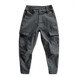 Men's Pants Stylish Man Comfortable Slim Fit Ankle-Length Multi Pockets Mid-Rise Men Cargo Sports Unique Design